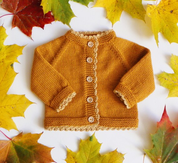 baby girl mustard cardigan