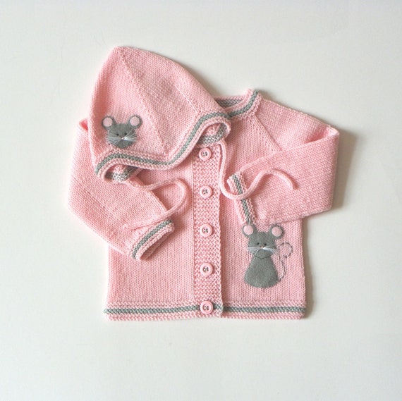 Raton Bebe Set Conjunto De Bebe De Punto Con Ratones Rosa Y Etsy