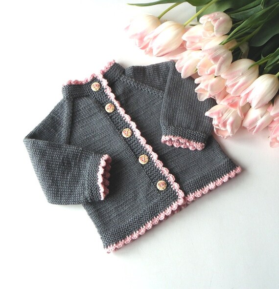 grey baby girl cardigan