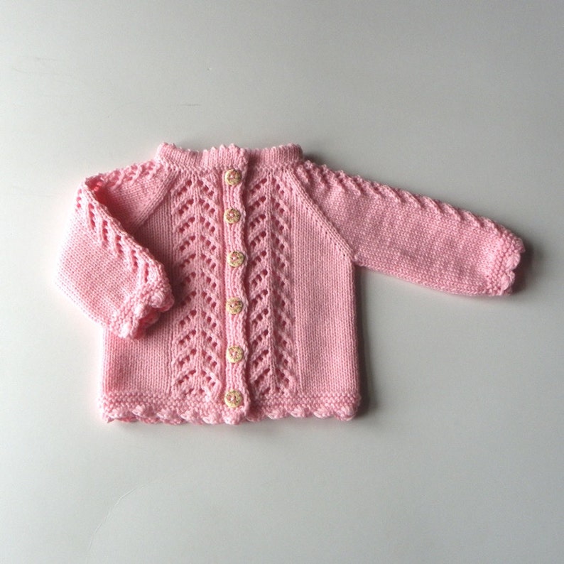 Light Pink Baby Christening Jacket Knitted Baptism Lace Etsy