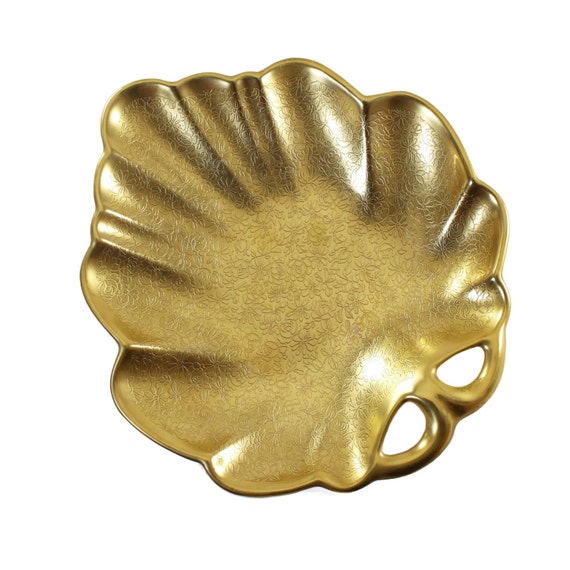 Pickard China Candy Dish Leaf Shape 24K Gold Encrusted 300 | Etsy