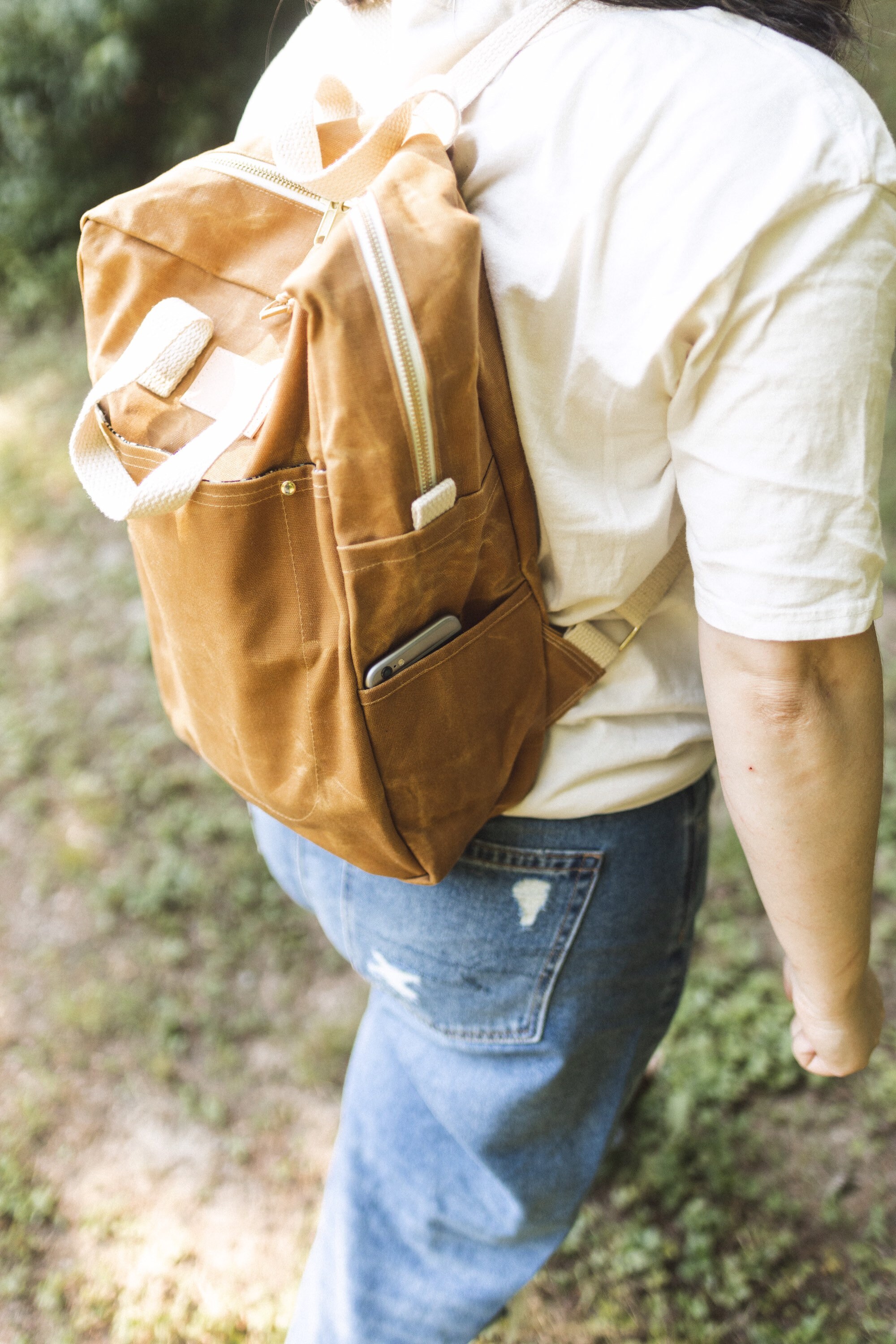 Waxed canvas backpack for women canvas purse waterproof bag Etsy