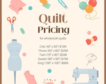 Modern heirloom quilt, Rifle Paper Co wholecloth quilt, custom quilt, any size, crib, throw, twin, queen, king