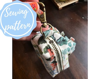 SEWING PATTERN for dog poop bag holder, sewing tutorial pdf for dogs, dog waste bag dispenser, doggie bag holder, dog supplies and gifts