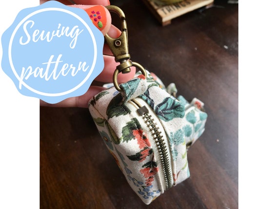 SEWING PATTERN for dog poop bag holder, sewing tutorial pdf for dogs, dog waste bag dispenser, doggie bag holder, dog supplies and gifts
