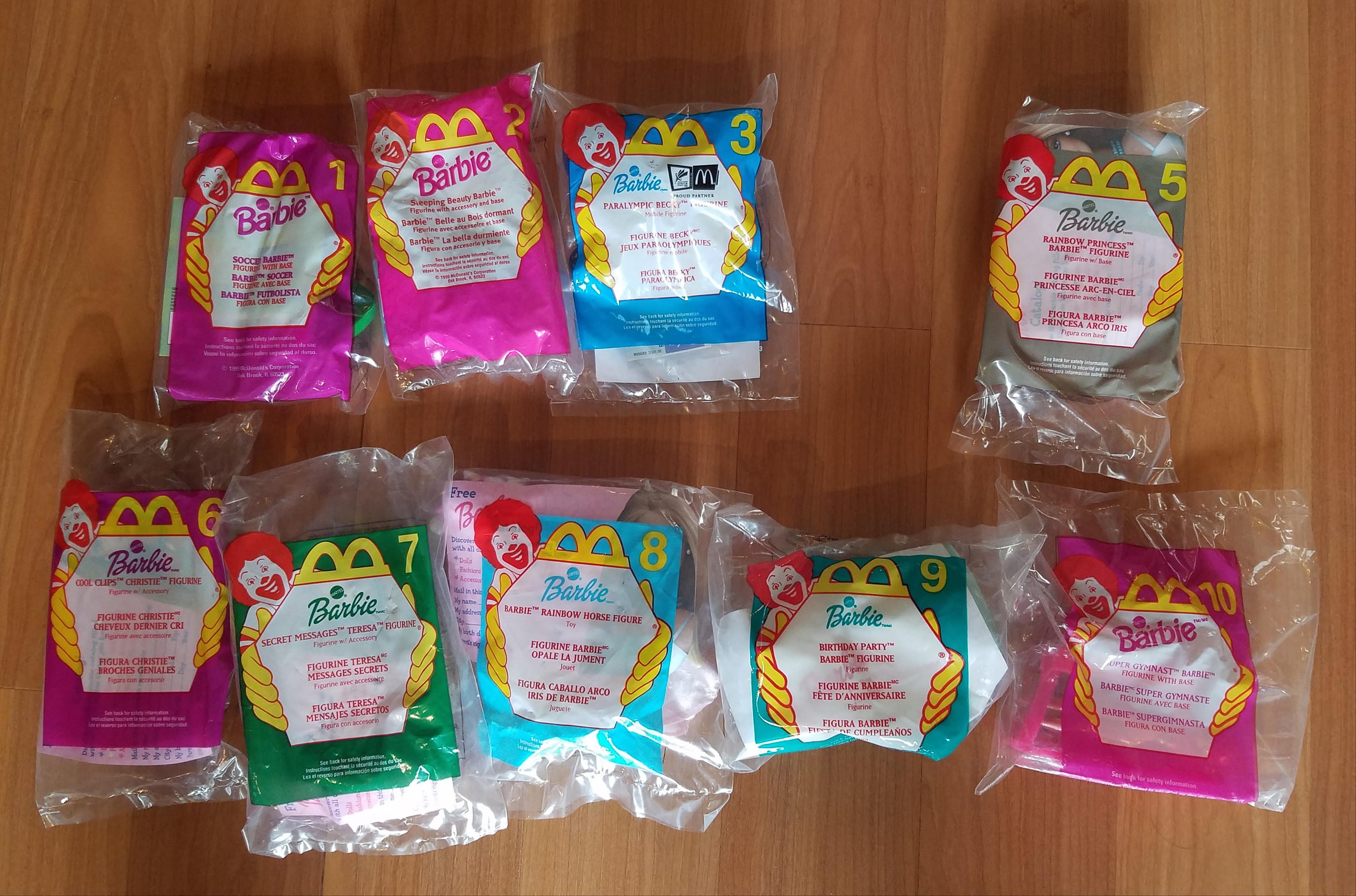 Lot Of Mcdonalds Barbie Happy Meal Toys In Package Plus Free Etsy