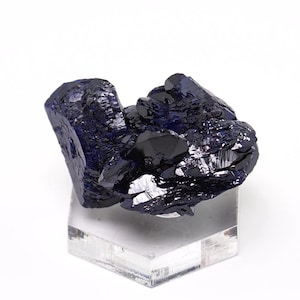 メキシコ、ミルピラス鉱山産アズライト結晶クラスター鉱物標本