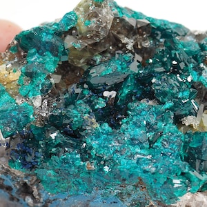 Dioptase Quartz Mineral Specimen, Congo, 590gm