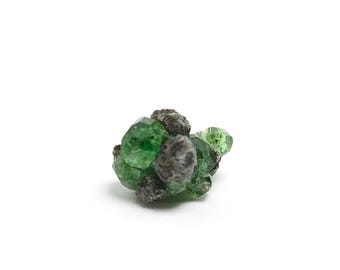 Chrome Grossular Garnet Green Crystal Jeffrey mine, Quebec, Canada