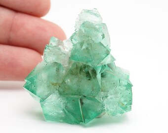 Fluorite crystal cluster from Riemvasmaak, South Africa - 33gm / 42mm x 43mm x 16mm (F84011)