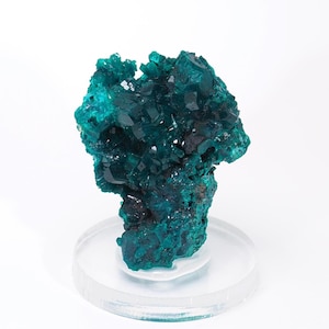 Dioptase crystal from Republic of Congo green crystals geology stone mineral specimen structure minerals (F4926-15)