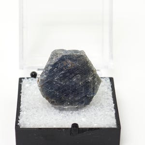 Sapphire Mineral Specimen Madagascar blue crystals birthstone perky box natural raw stone thumbnail structureminerals