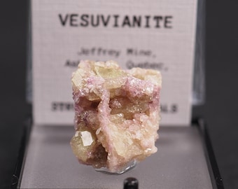 Vesuvianite Crystal Cluster: Jeffrey mine, Quebec, Canada