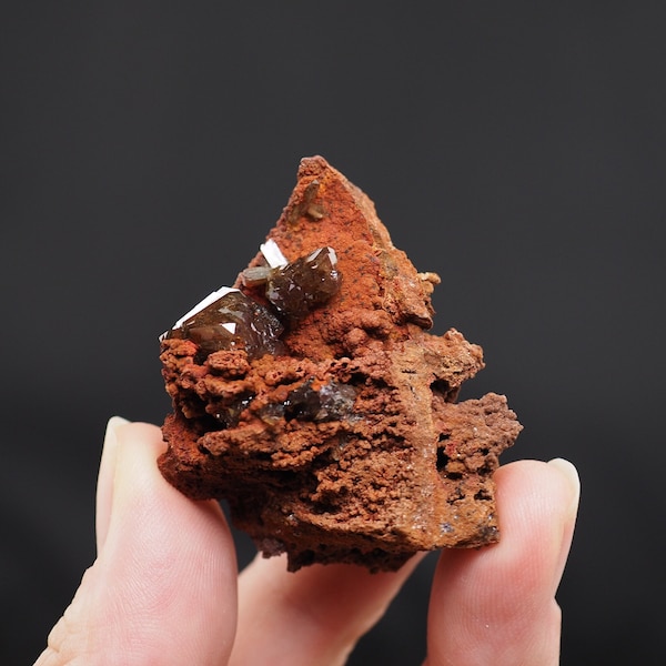 Adamite crystals on matrix from Ojuela mine, Mexico - 43mm x 36mm x 26mm (F6723-12-5)