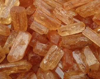 ONE Topaz crystal from Ouro Preto, Brazil - choose your size - imperial topaz orange natural crystals chosen at random