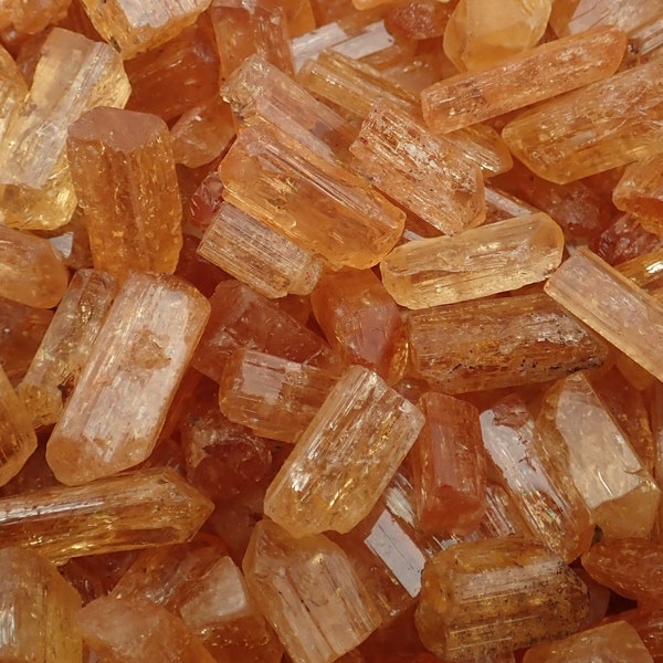 ONE Topaz crystal from Ouro Preto, Brazil - choose your size - imperial topaz orange natural crystals chosen at random