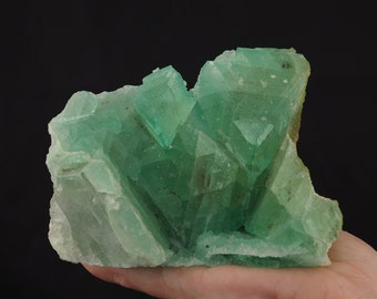 Fluorite crystal cluster natural mineral specimen display from Riemvasmaak, South Africa - 1186gm / 165mm x 140mm x 100mm (F1223-misc23)