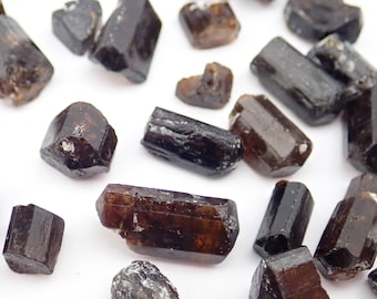Dravite Brown Tourmaline Crystals from Nepal Raw Natural Stones Gemmy for Jewelry Making, Science Gift, Mineral Supplies Collection