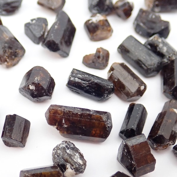 10gm Dravite crystals from Nepal - brown tourmaline raw natural stones