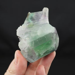Groen fluorietkristal met kwarts - Erongo Mtns, Namibië natuurlijk mineraal exemplaar