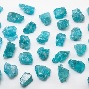 Blue Apatite Raw Stone Natural Rough Gem Crystal from Madagascar