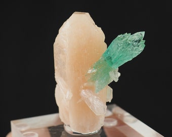 Fluorapophyllite on Stilbite crystal from Savda, India - 36mm x 25mm x 25mm (TUC24-1) structure minerals