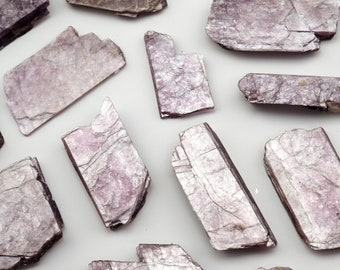 Lepidolite natural stone crystals purple mica blade from Brazil - appx 1"-2" long random structure minerals