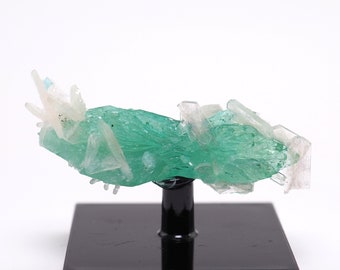 Fluorapophyllite on Stilbite crystal from Savda, India - 37mm x 13mm x 12mm (TUC24-5) structure minerals
