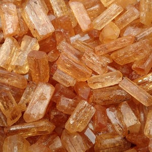 Natural Imperial Topaz Crystal: Raw Orange Stone for Jewelry Making