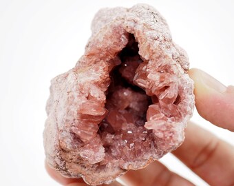 希少なピンクアメジストジオード原石水晶洞窟鉱物標本～コレクター品質