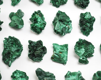 ONE Malachite fibrous stone from Africa - appx 1"-2" select your size - green natural specimen mineral