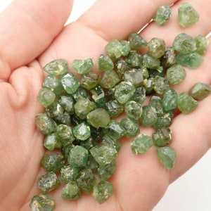 ONE Demantoid Garnet crystal from Namibia - select your size - green natural raw stone