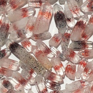 Hematite Quartz Crystal - Red Phantom Quartz - Quartz from Nigeria - Disco Quartz - Fire Quartz Stone