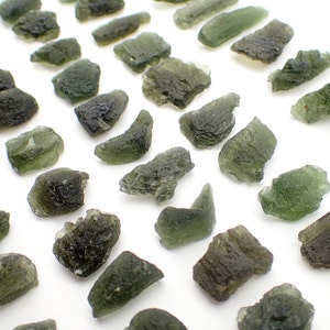 ONE Moldavite genuine stone from Maly Chlum, Czech Republic authentic tektite specimen raw crystal loose image 1