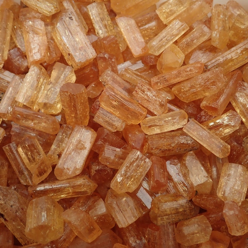 ONE Topaz crystal from Ouro Preto, Brazil choose your size imperial topaz orange natural crystals chosen at random image 1