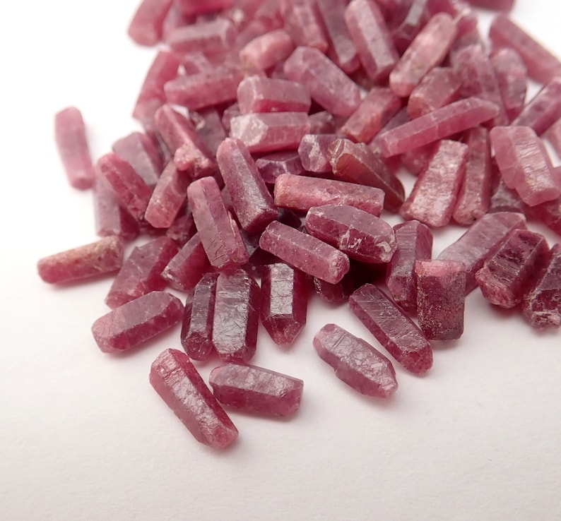 Ruby Crystal Pink Raw Stone Natural Mineral Specimen Birthstone July - Etsy