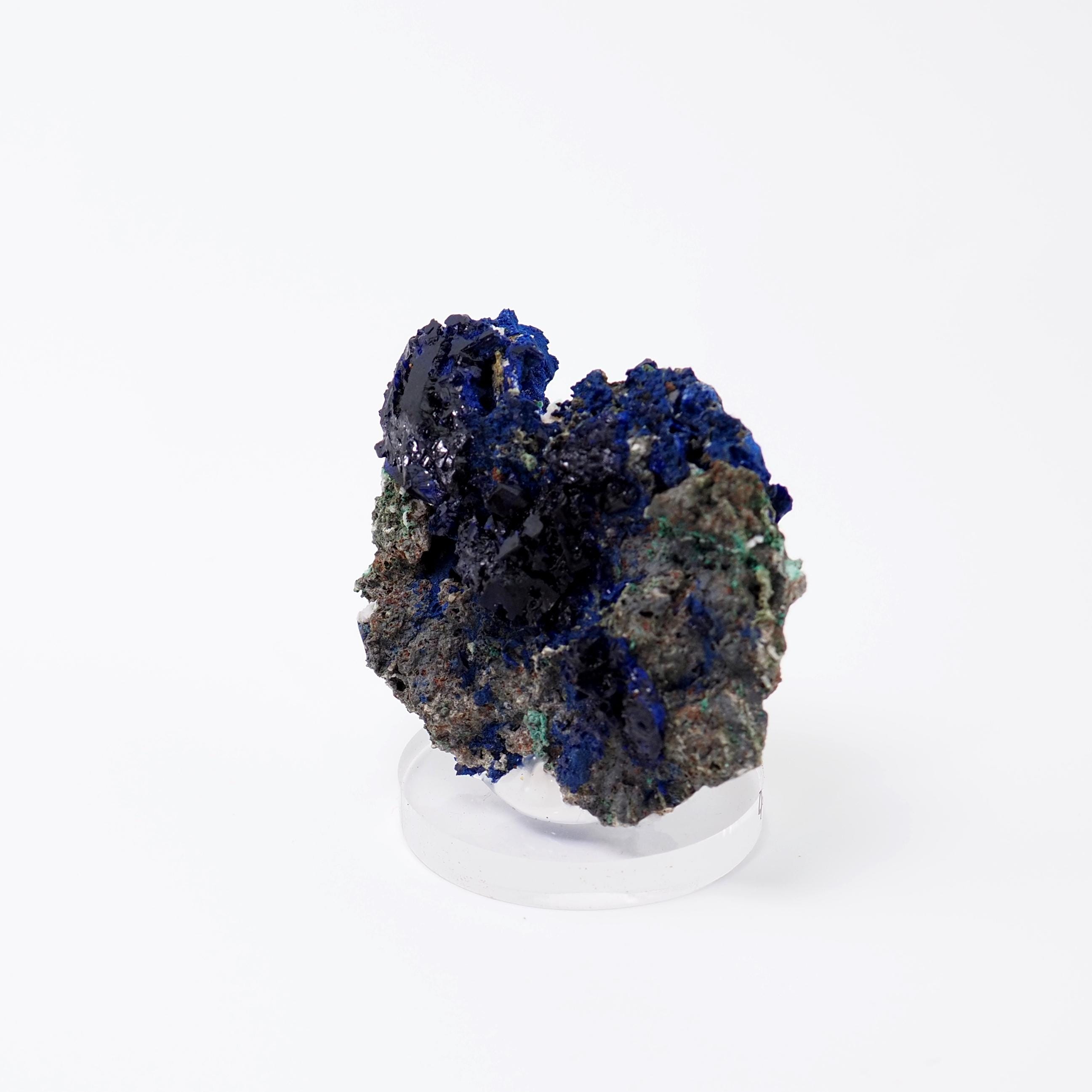 アズライト ツメブ産 鉱物 標本 原石 アズライト鉱物標本：ナミビア、ツメブ鉱山産天然石（37 mm x 39 mm x