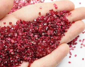 Raw Spinel Crystals 1ct: Natural Red Pink Gems from Burma