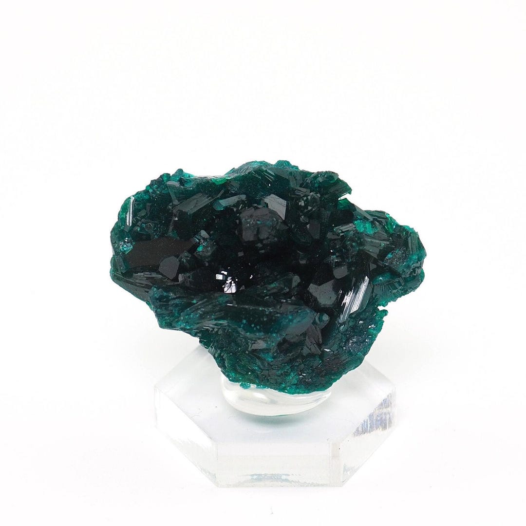 外国産鉱物標本 コンゴ産母岩付きダイオプテーズ 原石 コンゴ産 ダイオプテーズ | 鉱物標本,タ行,ダイオプテーズ/翠