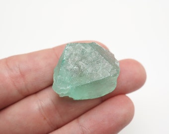 Green Fluorite crystal natural mineral stone specimen from South Africa - mm (F9) 2023 structure minerals