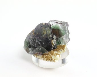 Fluorite crystal with Muscovite from Erongo Mtns, Namibia - 12gm / 30mm x 26mm x 16mm (F92826) structure minerals