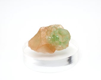 Raw Green Orange Grossular Garnet Crystal from Pakistan