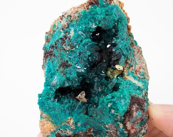 オレンジ色のウルフェナイト結晶（母岩）：アリゾナ州ローリー鉱山（69