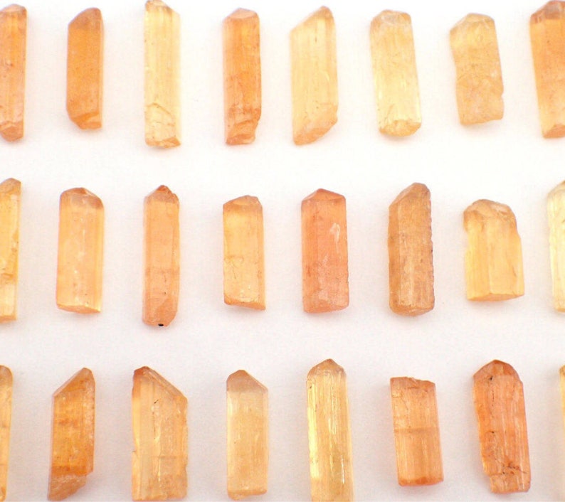 ONE Topaz crystal from Ouro Preto, Brazil choose your size imperial topaz orange natural crystals chosen at random image 3