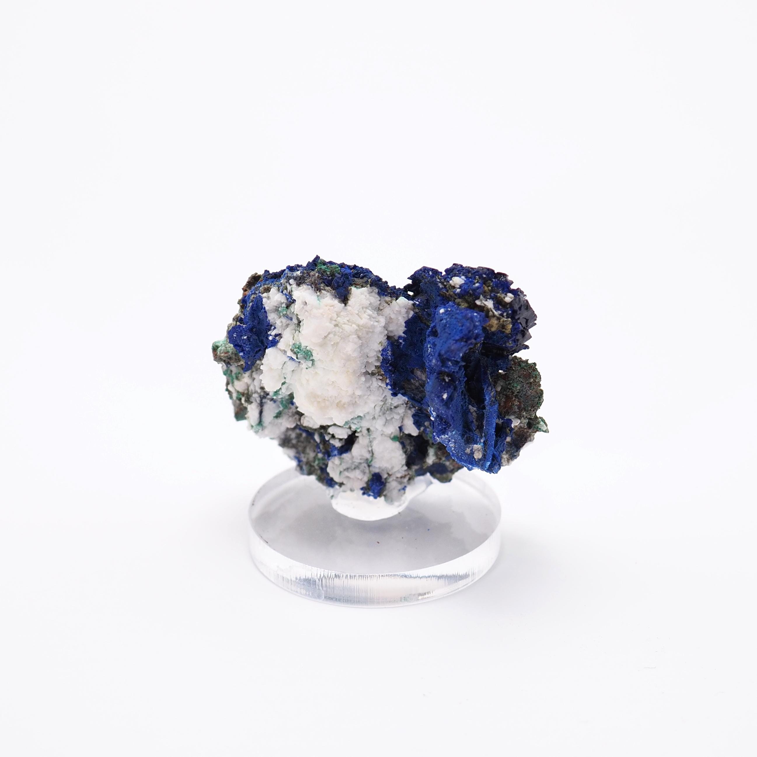 アズライト鉱物標本：ナミビア、ツメブ鉱山産天然石（37 mm x 39 mm x