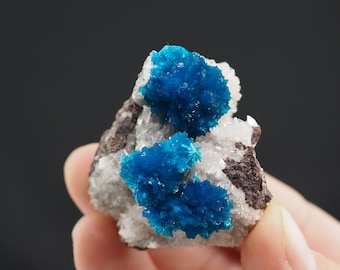 Cavansite crystals on matrix from Wagholi, India - 38mm x 38mm x 38mm (PC - 2) structure minerals