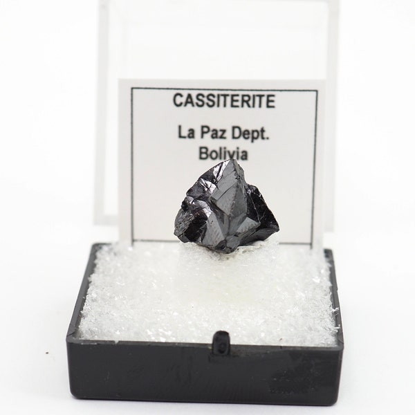 Cassiterite crystal from Bolivia perky box mineral specimen  (TN1032-16) structure minerals