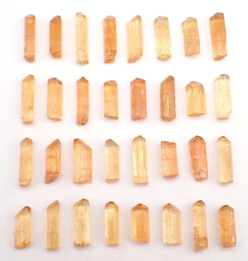 ONE Topaz crystal from Ouro Preto, Brazil choose your size imperial topaz orange natural crystals chosen at random image 6