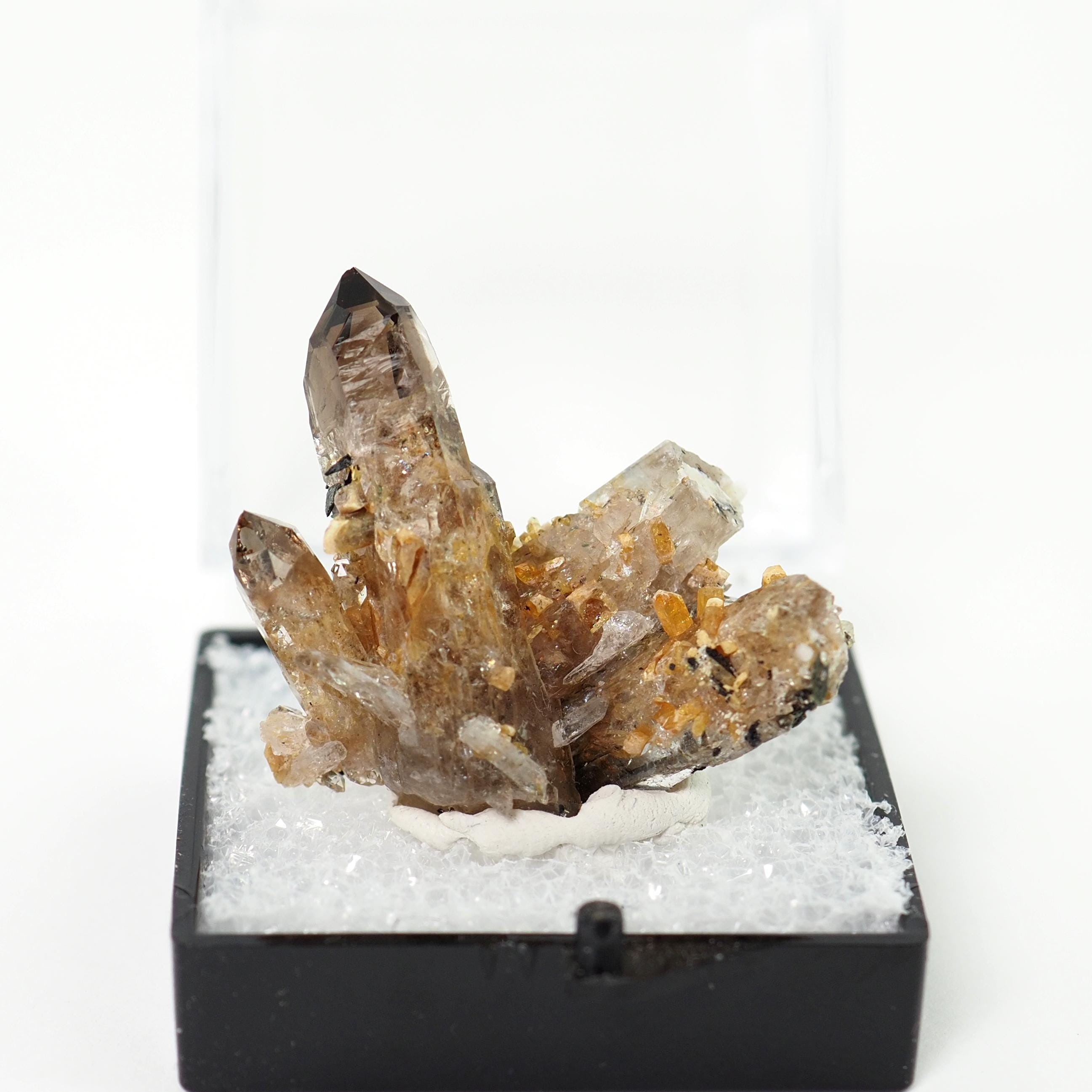 ジルコンスモーキークォーツクリスタル、マラウイ、マロサ山産鉱物標本