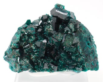 Green Dioptase Crystal, Natural Mineral Specimen, Science Gift
